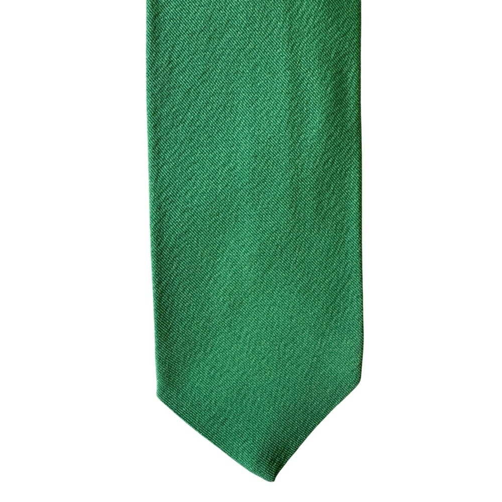 Vintage Beau Brummell Woodward & Lothrop Green Slim Necktie 2 Inch Acetate Rayon